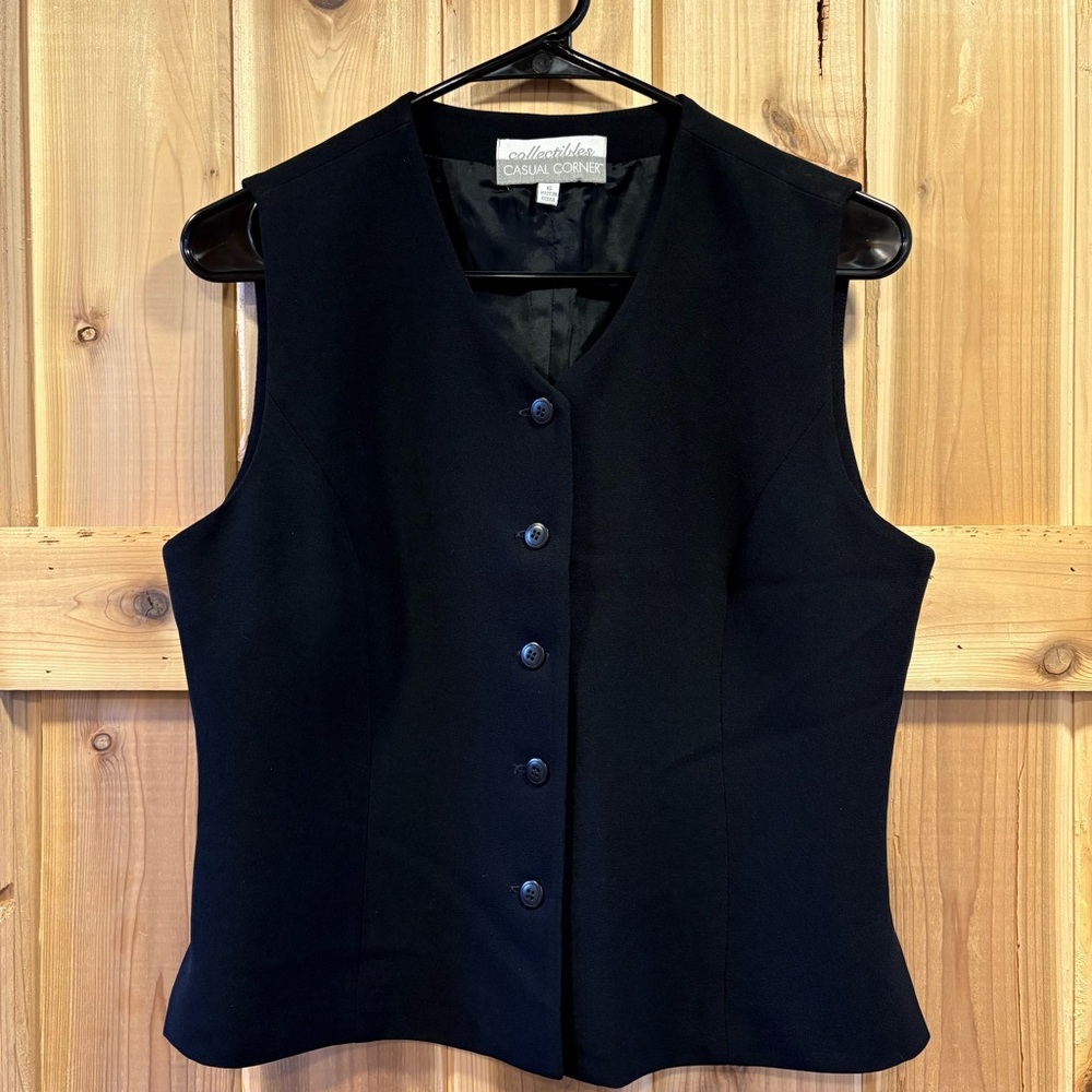 Perfect 90s Casual Corner Black Vest-Women’s-Size 6